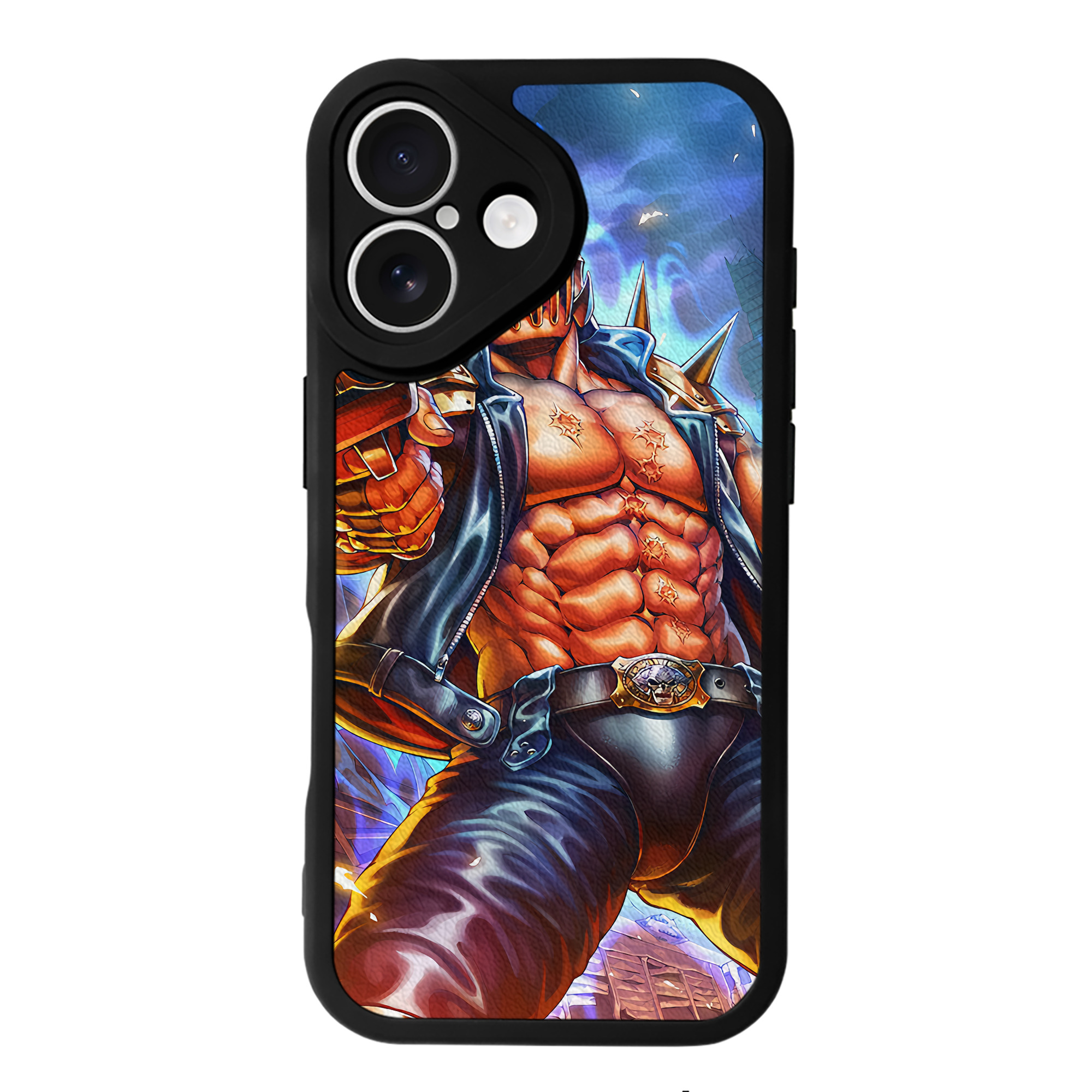 （画像用） 北斗の拳 Fist of the North Star 【iPhone 16シリーズ対応】シリコンスマホケース（レザー調） 材質：シリコン